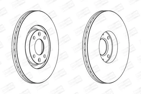 Гальмівний диск передній CITROËN C4/ C4 PICASSO/ C4 GRAND PICASSO CHAMPION 562267CH