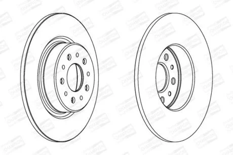 Диск тормозной задний Alfa Romeo 156 CHAMPION 562275CH
