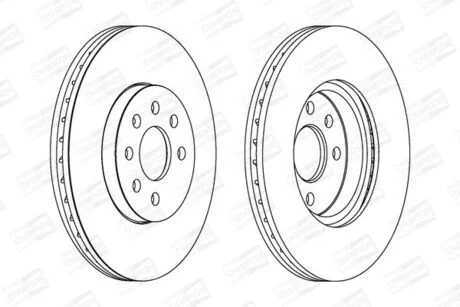 Гальмівний диск передній OPEL ASTRA, COMBO, MERIVA CHAMPION 562278CH