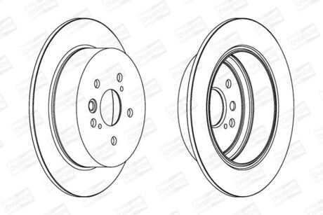 Гальмівний диск задній TOYOTA RAV 4 CHAMPION 562288CH