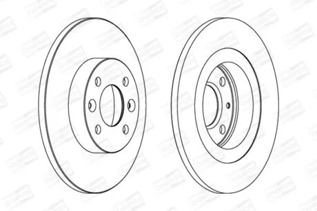 Диск тормозной передний (кратно 2шт.) Renault Lodan I, II (07-) CHAMPION 562293CH