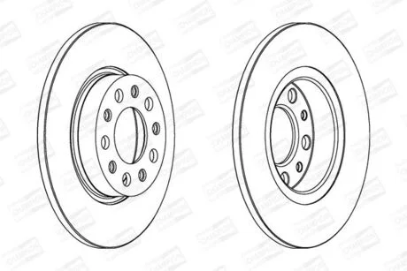 Диск тормозной задний Fiat 500X 14- CHAMPION 562301CH
