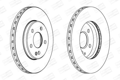 Тормозной диск передний MERCEDES-BENZ A-CLASS, B-CLASS CHAMPION 562314CH (фото 1)