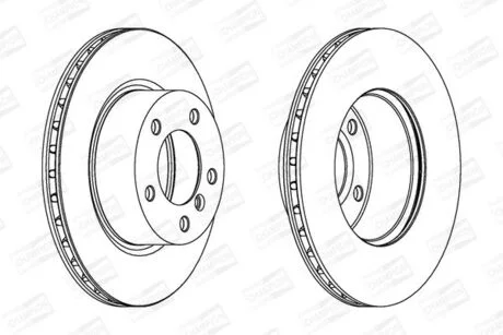 Тормозной диск передний BMW 1-Series, 3-Series CHAMPION 562317CH