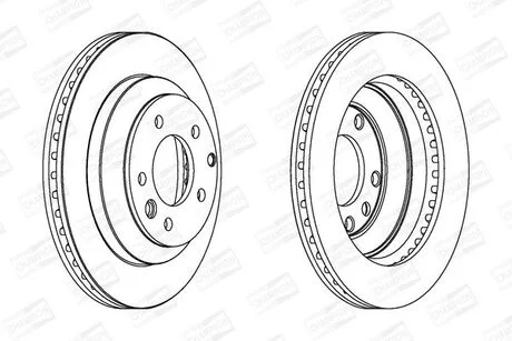 Гальмівний диск задній Audi Q7 / Porshe Cayenne / VW Touareg CHAMPION 562393CH
