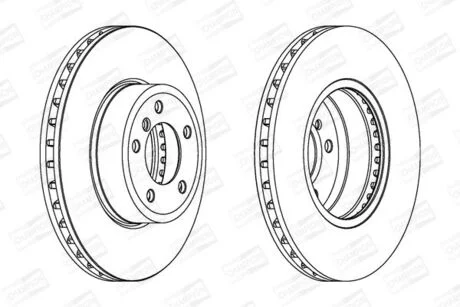 Гальмівний диск передній BMW 5-Series (E60)(E61), 6-Series (E63) 630 CHAMPION 562397CH1