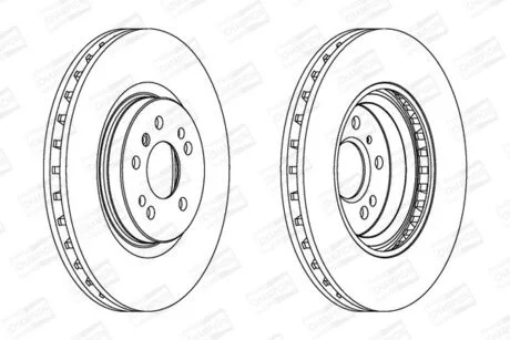 Тормозной диск передний Mercedes M-Class (W164), R-Class (W251, V251) CHAMPION 562403CH1