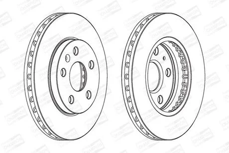 Тормозной диск передний Chevrolet Malibu / Opel Insignia A CHAMPION 562460CH