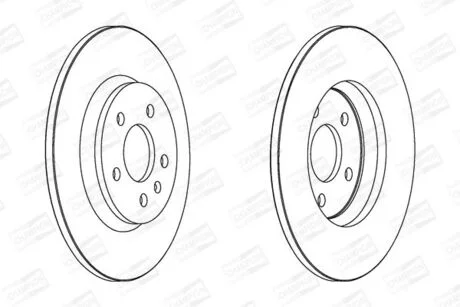 Гальмівний диск задній Audi A4, A5, A6, A7, Q5 CHAMPION 562505CH