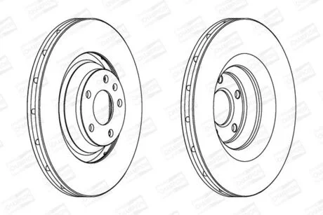 Гальмівний диск передній Audi A6 (4F2,4F5,4FH,C6) CHAMPION 562506CH1
