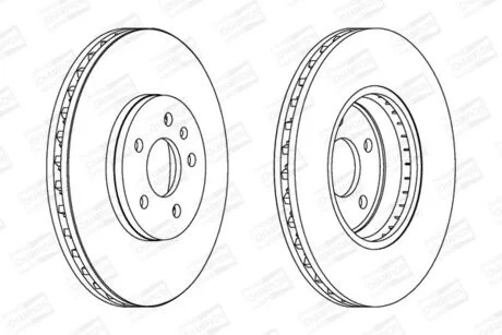 Гальмівний диск передній Audi A4, A5, Q5 CHAMPION 562511CH