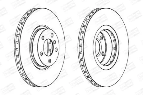 Тормозной диск передний BMW X5, X6 CHAMPION 562520CH1