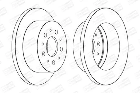 Диск тормозной задний (кратно 2шт.) Citroen Jumper (06-)/Fiat Ducato (06-)/Peuge CHAMPION 562526CH