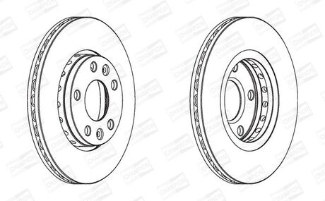 Тормозной диск передний Renault Captur II, Duster, Fluence, Laguna III, Megane III, Scenic, Zoe / N CHAMPION 562529CH