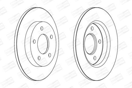 Гальмівний диск задній Mazda 3, 5 (2003->) CHAMPION 562560CH