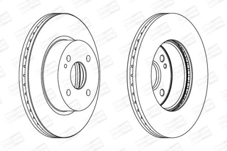 Гальмівний диск передній Mazda 2, MX-5 (2007->) CHAMPION 562564CH