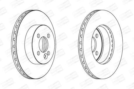 Гальмівний диск передній Mini Cooper (R56, R55, R57, R58, R59) CHAMPION 562570CH