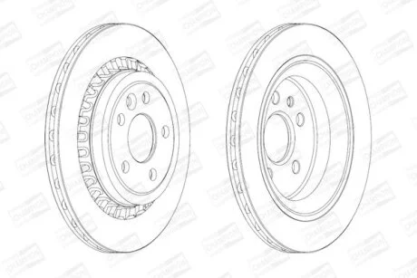 Диск гальмівний задній (кратно 2) Volvo XC60 I CHAMPION 562605CH