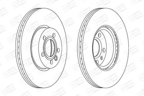 Тормозной диск передний Ford Galaxy / Seat Alhambra / VW Sharan, Transporter IV CHAMPION 562626CH