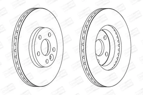 Гальмівний диск передній FORD GALAXY,MONDEO,S-MAX/VOLVO S60,S80,XC70/LAND ROVER FREELANDER,EVOQUE CHAMPION 562628CH