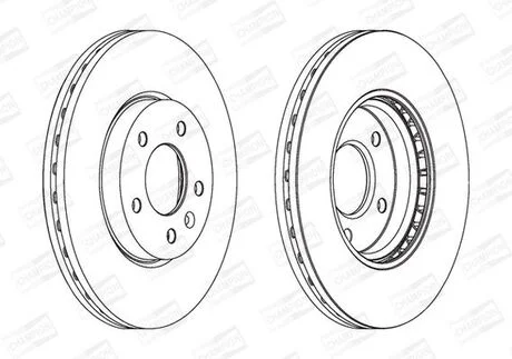 Диск тормозной передний (кратно 2шт.) CHEVROLET CRUZE (J300) 09-/OPEL ASTRA J (P CHAMPION 562631CH