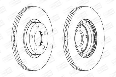 Гальмівний диск передній Mazda 3, 5 CHAMPION 562635CH