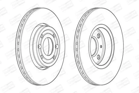 Гальмівний диск передній RENAULT CAPTUR,CLIO,DOKKER,KANGOO,LODGY,TWINGO,ZOE/MERCEDES-BENZ CITAN CHAMPION 562636CH