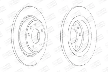 Тормозной диск задний CHEVROLET CRUZE, ORLANDO, VOLT/ OPEL AMPERA, ASTRA, CASCADA, ZAFIRA TOURER CHAMPION 562640CH