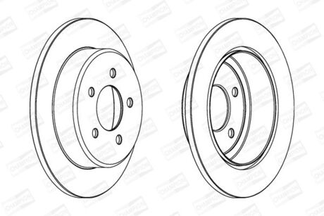 Тормозной диск задний CHRYSLER VOYAGER, GRAND VOYAGER/ DODGE CARAVAN/ JEEP CHEROKEE/ SSANGYONG CHAMPION 562646CH