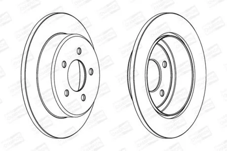 Гальмівний диск задній CHRYSLER VOYAGER, GRAND VOYAGER/ DODGE CARAVAN/ JEEP CHEROKEE/ SSANGYONG CHAMPION 562646CH (фото 1)