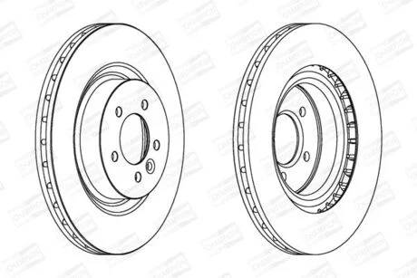 Тормозной диск передний Land Rover Discovery, Range Rover Sport CHAMPION 562654CH1
