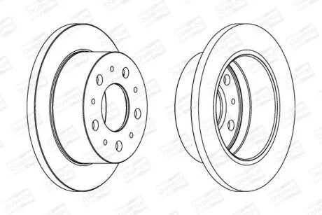 Диск гальмівний задній (кратно 2) Citroen Jumper II/ Fiat Ducato (06-) CHAMPION 562753CH