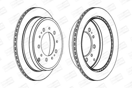 Диск тормозной задний Toyota Land Cruiser 200 08- CHAMPION 562761CH1 (фото 1)