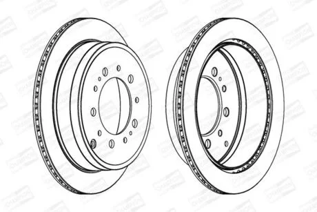 Диск тормозной задний Toyota Land Cruiser 200 08- CHAMPION 562761CH1