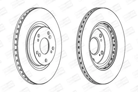 Тормозной диск передний Honda Civic VIII, CR-V II CHAMPION 562807CH