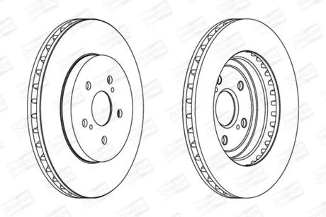 Гальмівний диск передній Lexus RX / Toyota Harrier HighLander (2003->) CHAMPION 562824CH
