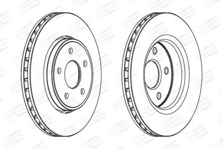 Гальмівний диск передній JEEP COMMANDER, GRAND CHEROKEE CHAMPION 562854CH1