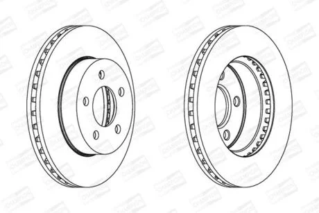 Тормозной диск передний JEEP CHEROKEE CHAMPION 562856CH