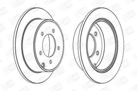 Гальмівний диск задній CHRYSLER SEBRING/ DODGE AVENGER, CALIBER/ JEEP COMPASS, PATRIOT CHAMPION 562857CH