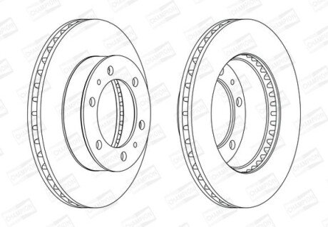 Гальмівний диск CHAMPION 562861CH (фото 1)