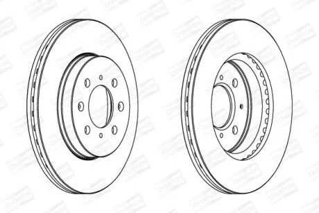 Гальмівний диск передній Honda City, Civic, Domani, Jazz CHAMPION 563065CH