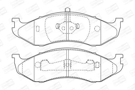 Тормозные колодки передние Jeep Cherokee, Grand Cherokee, Wrangler / Kia Carnival CHAMPION 571519CH