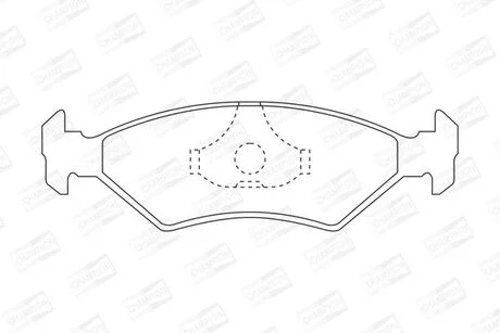 Тормозные колодки передние Mazda 121 / Ford Escort III, IV, Fiesta II, III, Orion II, Sierra / Ferrar CHAMPION 571536CH
