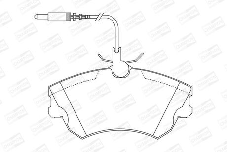 Гальмівні колодки передні Renault Espace III (1996->) CHAMPION 571922CH