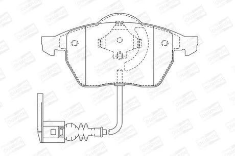 Колодки гальмівні дискові передні AUDI A3, S3 Quattro, TT, TT Quattro SEAT Leo CHAMPION 571984CH