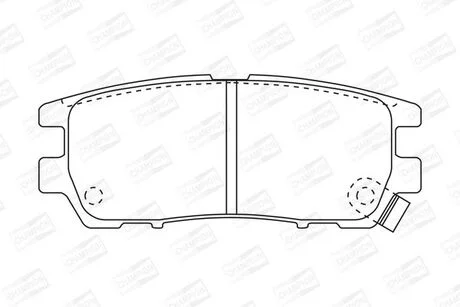 Колодки гальмівні дискові задні MITSUBISHI DELICA / SPACE GEAR 94-07, L400 Van CHAMPION 572200CH