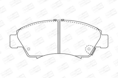 Гальмівні колодки передні Honda Capa, City, Civic V VI, CRX, Jazz CHAMPION 572324CH