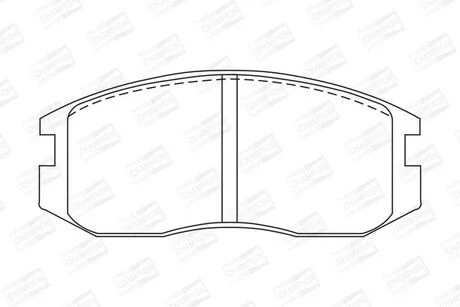 Гальмівні колодки передні Mitsubishi Colt, Galant, Lancer III, IV, V, VI, Mirage / Toyota Cami, Rush CHAMPION 572375CH