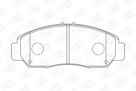 Гальмівні колодки передні Honda Accord, Civic, Legend, FR-V, Stream / Acura RL CHAMPION 572449CH