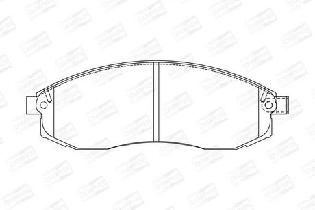 Гальмівні колодки передні Mitsubishi L200 / Nissan Cefiro / Maxima CHAMPION 572495CH